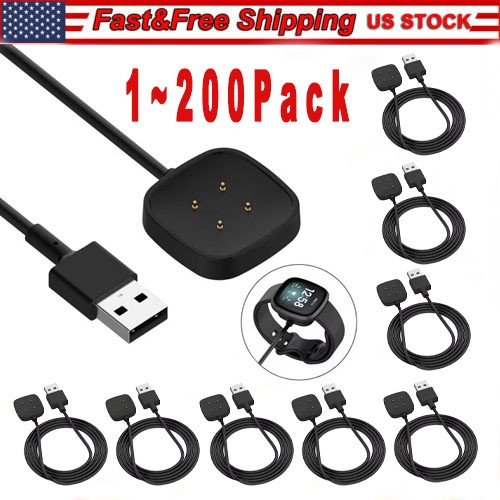 Wireless Charger For Fitbit Sense Versa 3 4 Watch USB Fast Charging Dock Cable