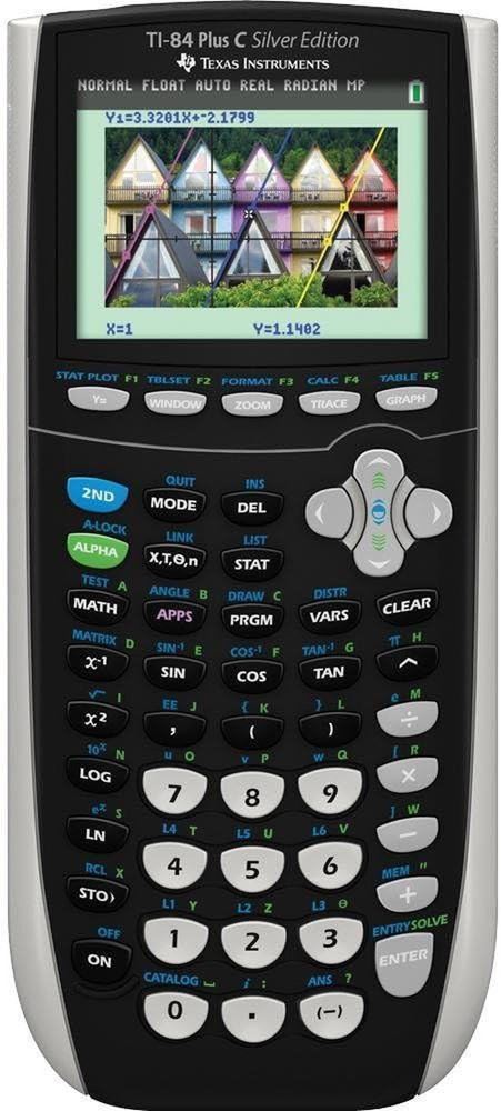 TI-84 plus C Silver Edition Graphing Calculator, Black