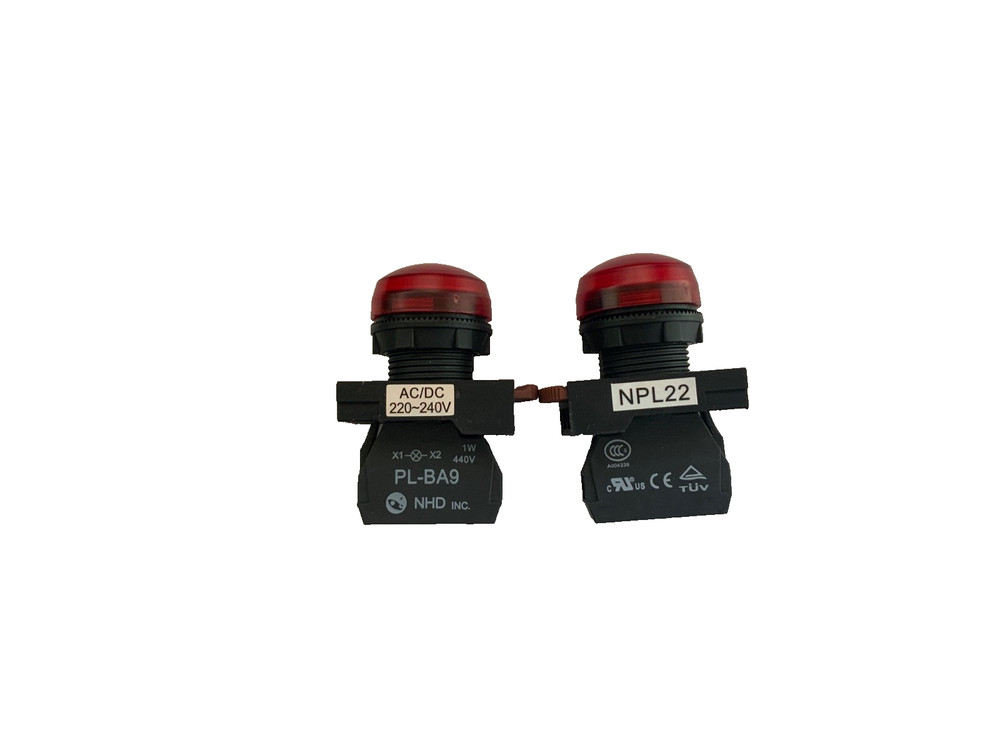 NHD NPL22-RI PILOT LAMPROUND HEAD RED
