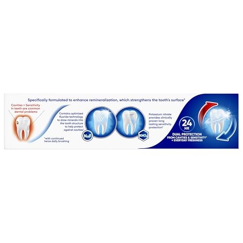 Sensodyne Cavity + Sensitivity Toothpaste, Fluoride Toothpaste for Sensitive...