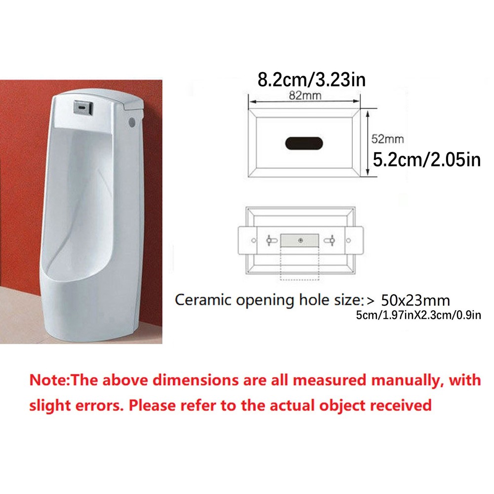 Automatic Ceramic Integrated Standing Urinals Sensor Flusher Flush Valve Kit b
