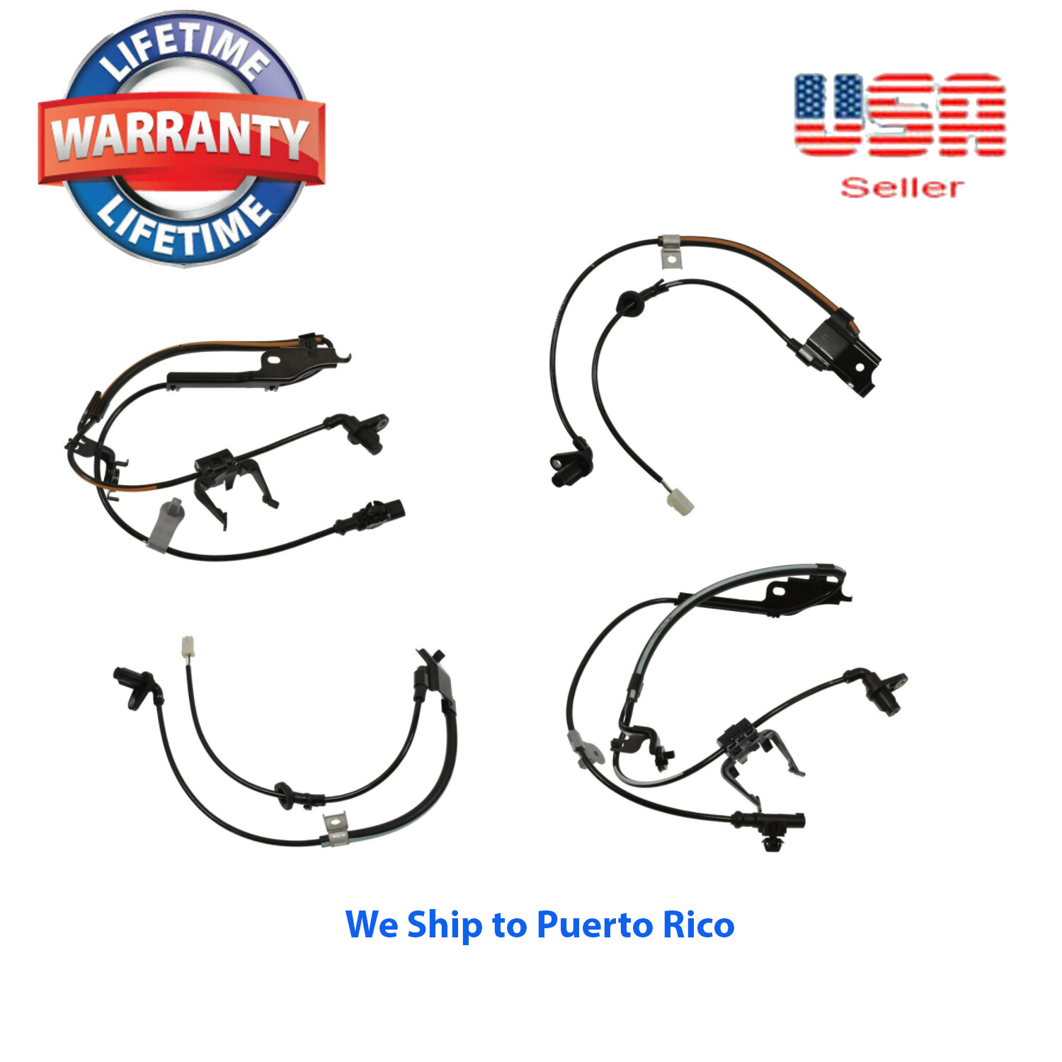 4 ABS Wheel Speed Sensor Front & Rear R & L Fit: Toyota Venza 2009 to 2016 AWD