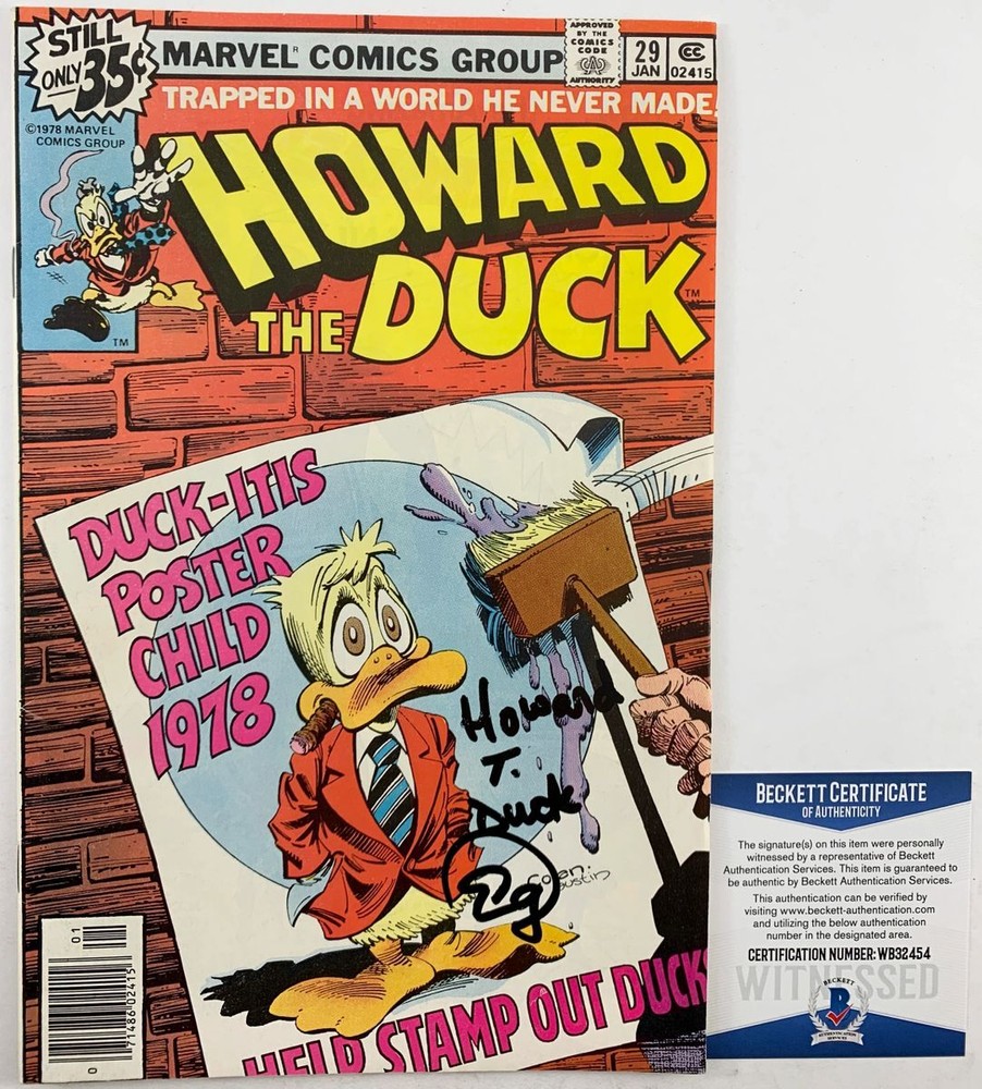 Ed Gale Signed Howard The Duck Comic Book #29 Autograph BAS COA