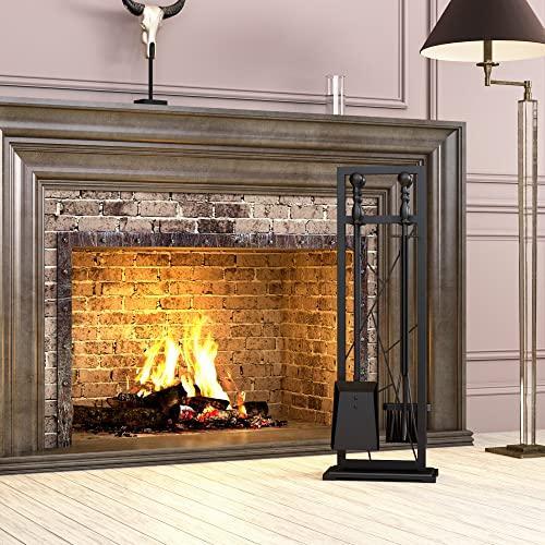 Fire Beauty Fireplace Tools Sets 5 Pieces Wrought Iron Fire Tool Set with
