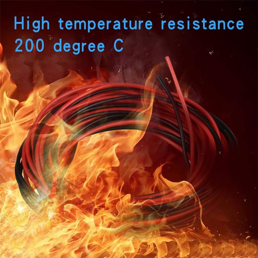BNTECHGO 28AWG Silicone Wire Red Black 10ft Each Flexible Stranded Copper