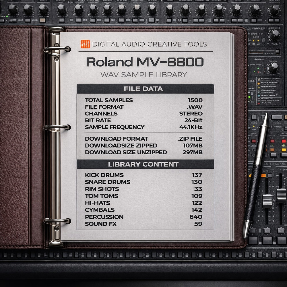 Roland MV-8800 Drum Machine Sample Library