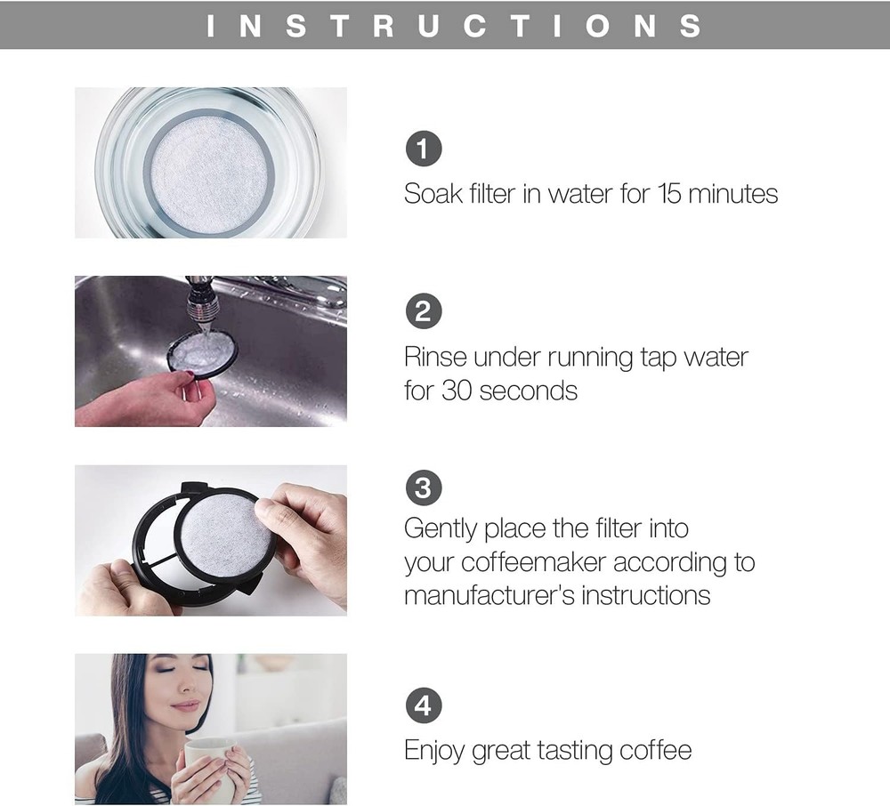 Mr. Coffee Compatible Coffee Filter Disks - 6 Pcs With 1 Frame