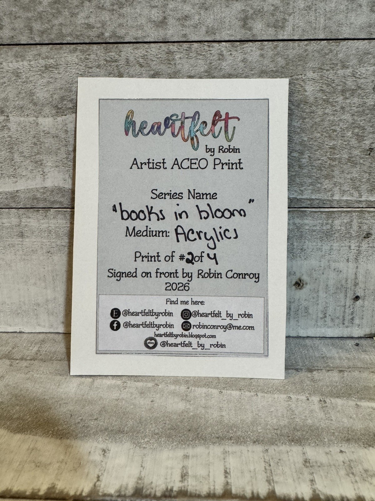 ACEO Original PRINT Flowers and Books, Colorful flower aceo, Floral Books