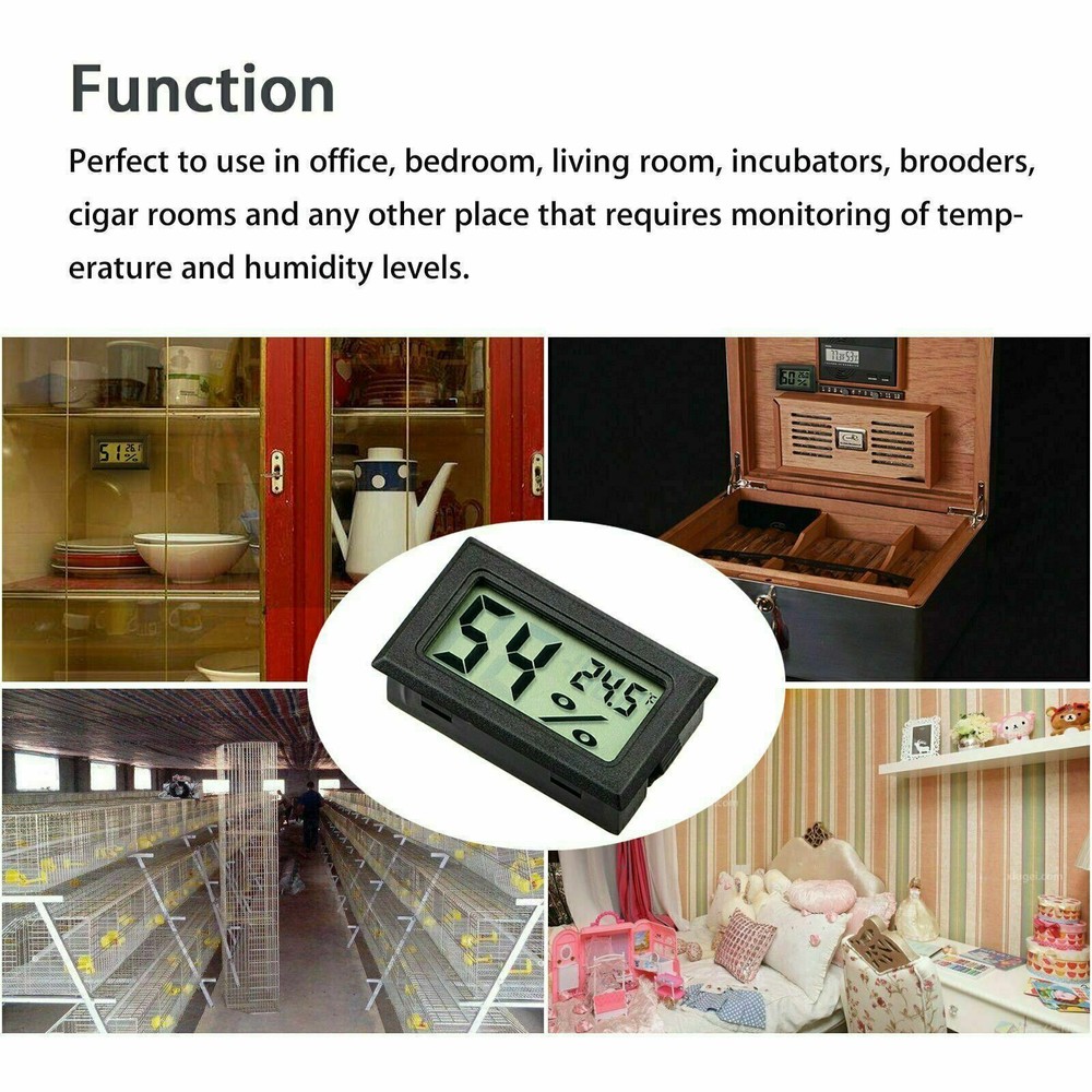 Mini Thermometer Hygrometer LCD Indoor Digital Temperature Humidity Meter Tester