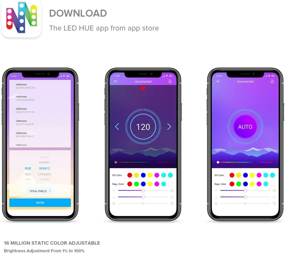 Bluetooth SP110E Mini Controller iOS/Android App Control 1024 Pixels