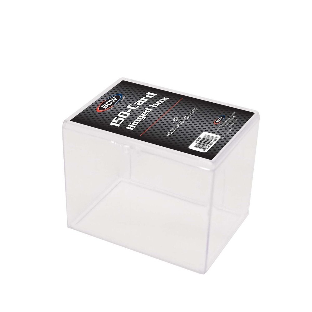 10 BCW Hinged Trading Card Boxes. Holds 150 Standard Sized Cards.