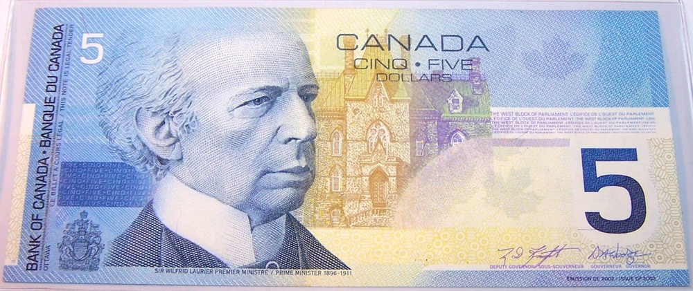 Canada 5 Dollar Banknote 2002 Used ANV4463236