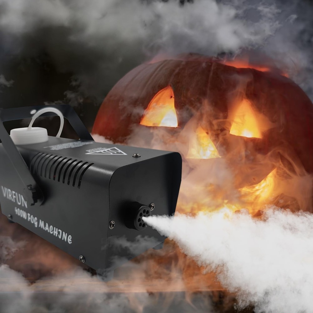 Fog Machine, Smoke Machine with Wireless&Wired Remote Control for Halloween, Par
