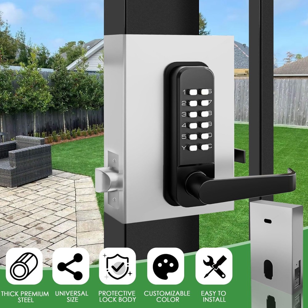 Steel Gate Lock Box (1 3/4" Thickness) - for All Mechanical Code Lock, Lock B...