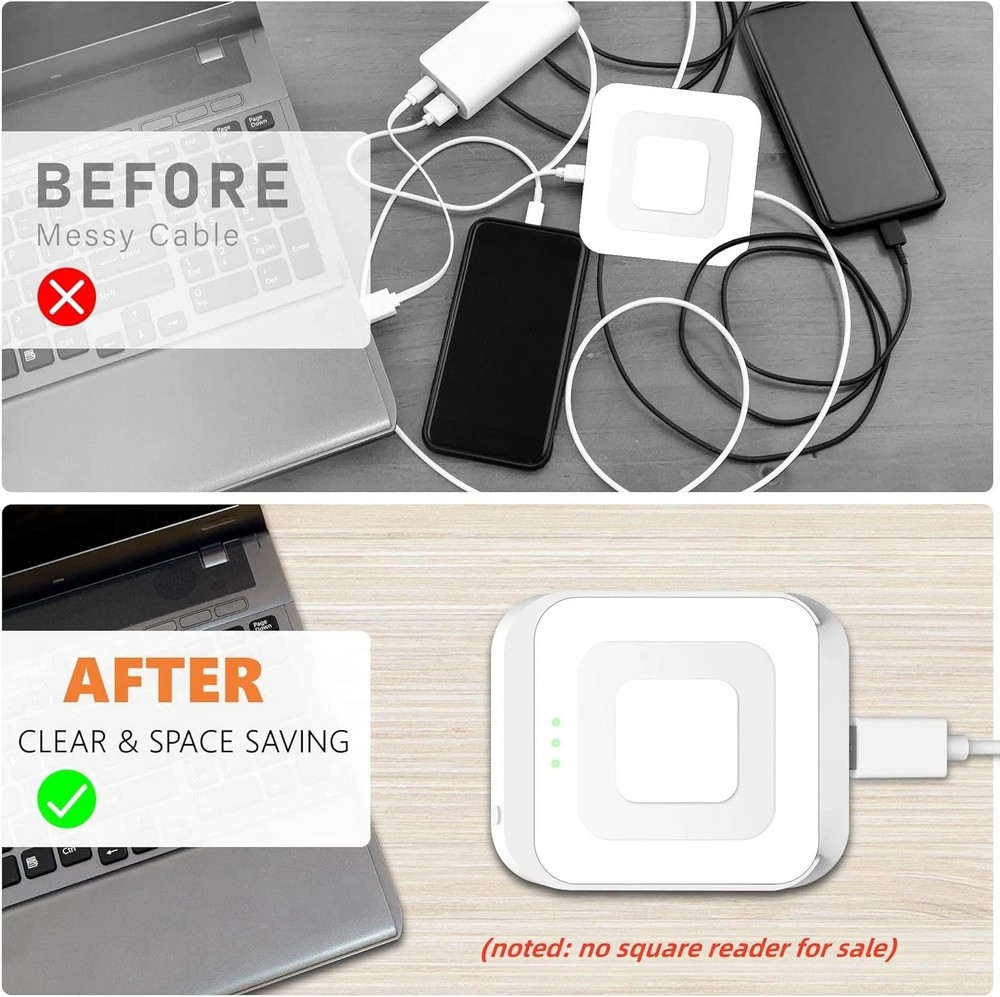 Square Reader Dock Holder Stand 2nd Generation Anti-Sleep Button Portable Size