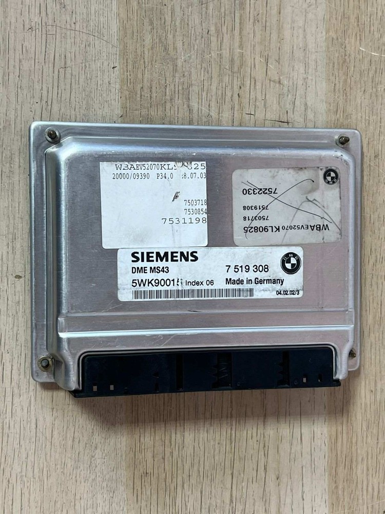 2003-2005 BMW X5 Engine Control Unit 7519308 ECU DME MS43 E53 E46 E39