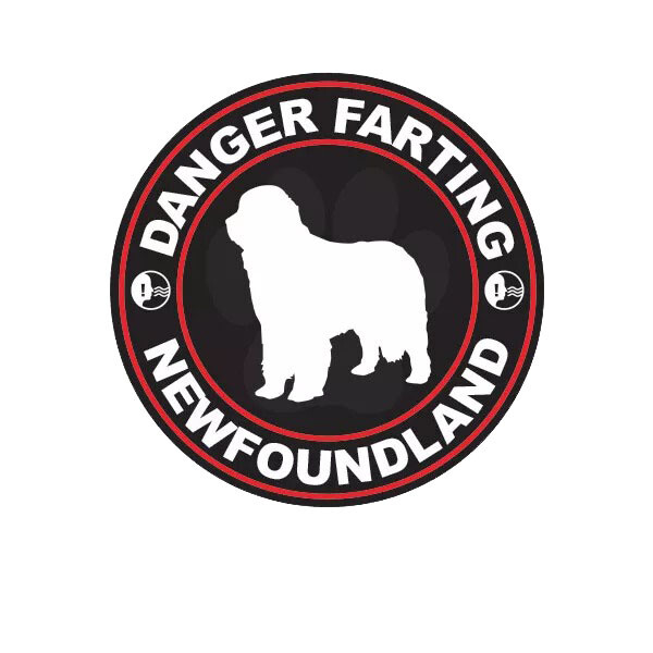 Danger Farting Newfoundland Sticker