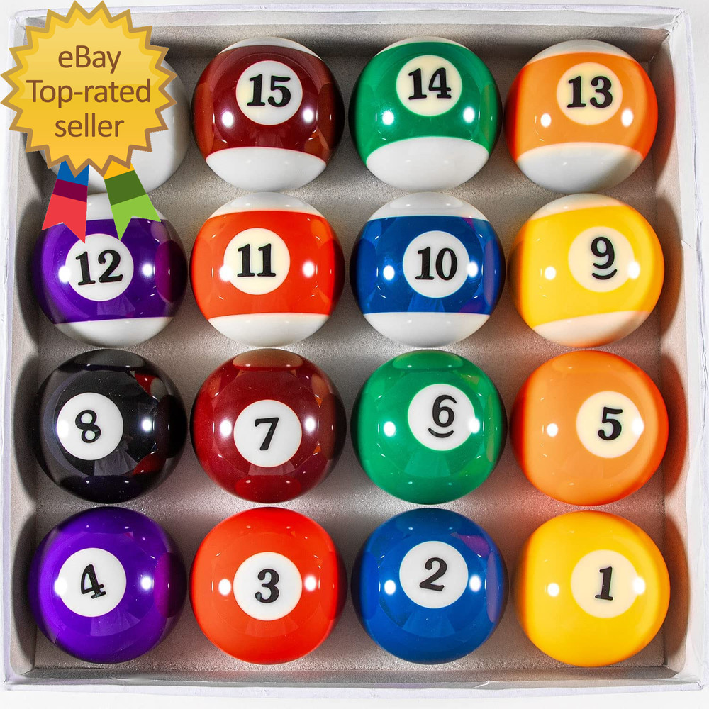 Billiard Balls Set 2-1/4" Regulation Size Pool Table Balls for Replacement