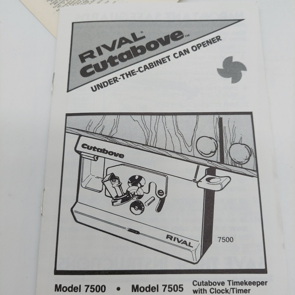 Vintage Rival Space Saver Cutabove Can Opener Replacement Bracket Screws Only