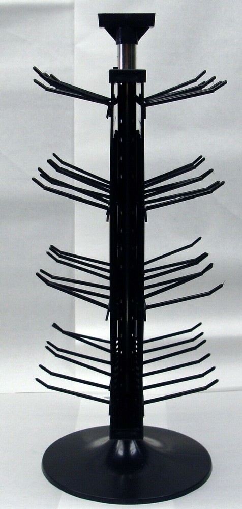 2 Sided Black Counter Top Peg Board Spinner Rack Display Hooks Included