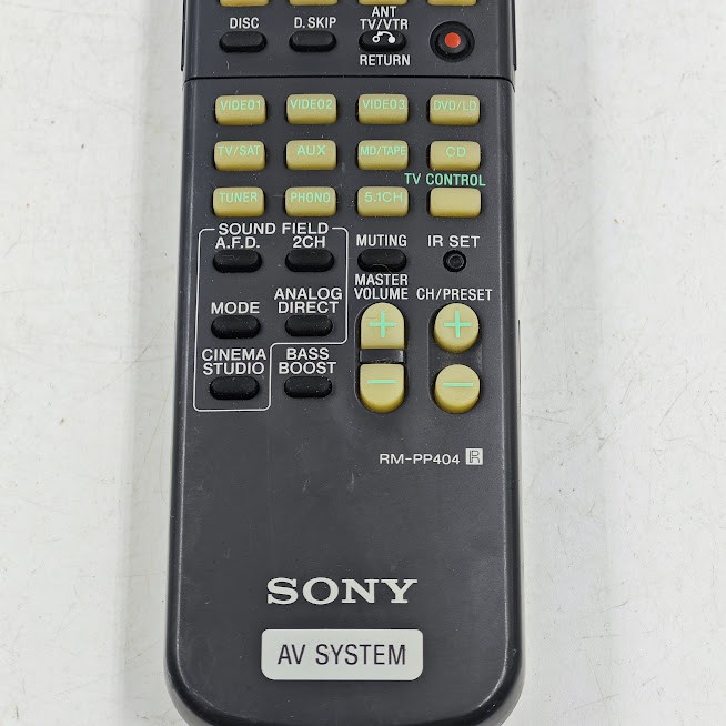 Sony RM-PP404 AV System Remote - Working, No Accessories