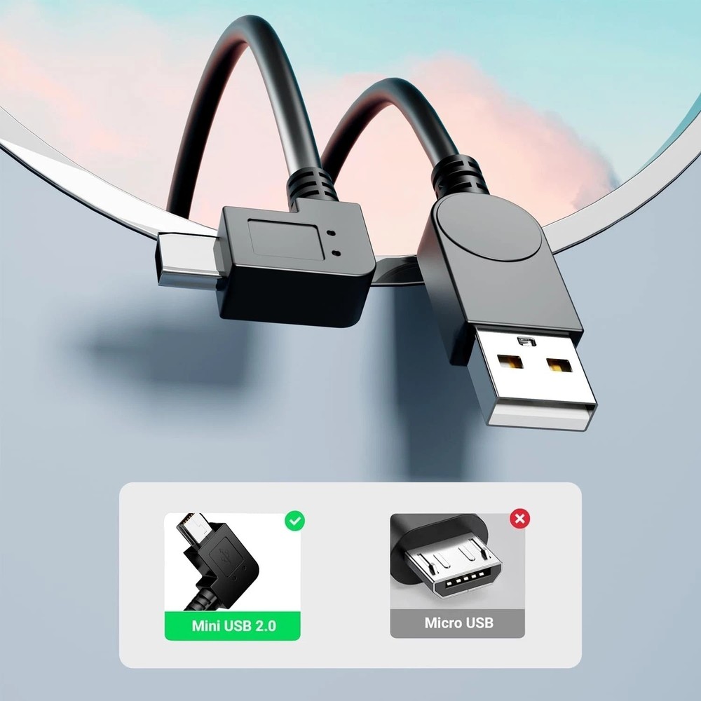 Mini USB Cable, 90 Degree USB 2.0 a to Mini B USB Cable,Right Angle USB 2.0 A