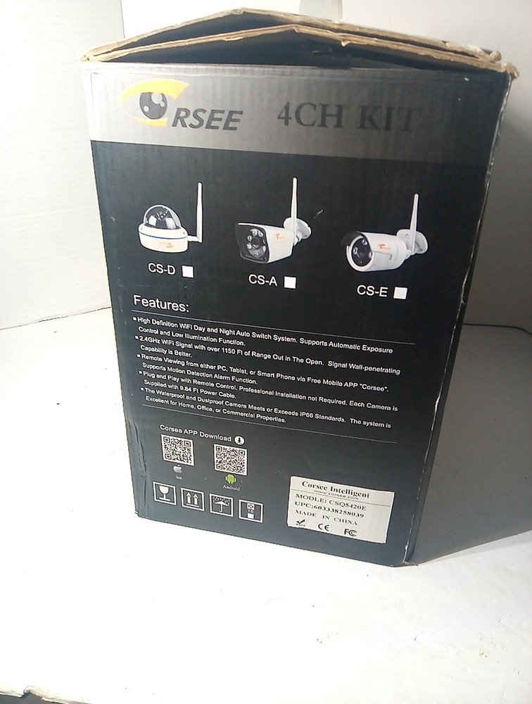 RSEE Wireless Surveillance System Cameras With Adapters