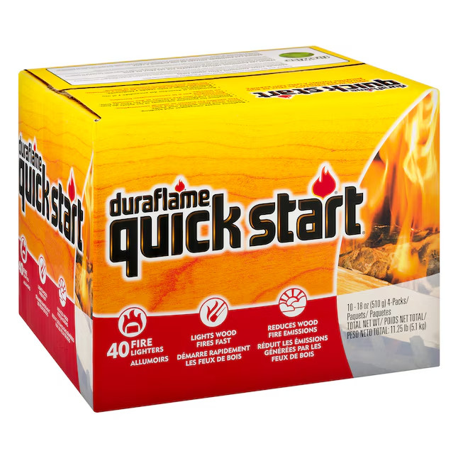 Duraflame Quick Start 1.125 lb Firestarter Break-Apart Indoor Outdoor (40-Pack)