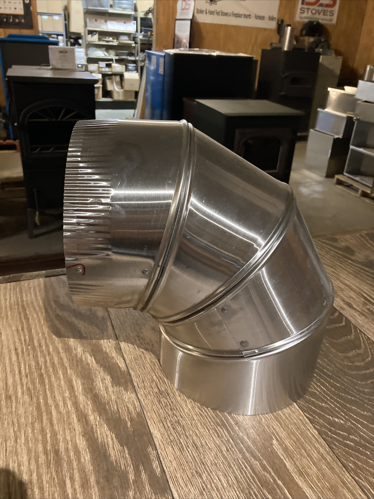 7” stainless steel stove pipe 90deg adjustable elbow
