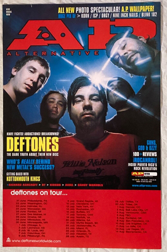 Deftones 2000 Promo Tour Poster Alternative Press