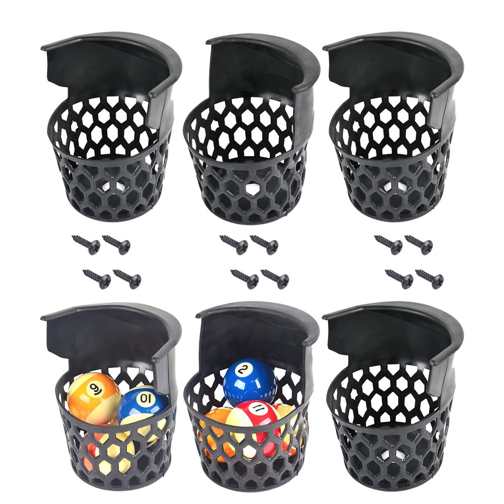 Pool Table Pockets Replacement 6 Plastic Web Pockets Set Billiard Table Parts