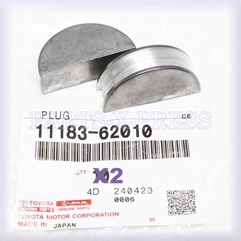 OEM  GENUINE TOYOTA LEXUS ENGINE VALVE COVER BORE CAM PLUG SEMICIRCULAR SET OF 2