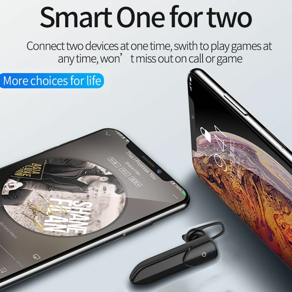 Wireless Earphone Bluetooth Earpiece Driving Headset for Android iOS Cell Phones