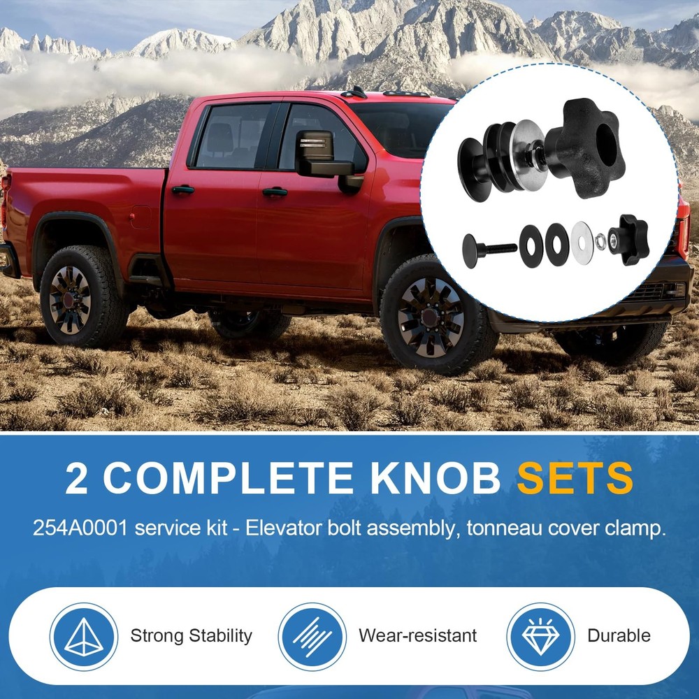 254A0001 Tonneau Cover Clamp Service Kit, Elevator Bolt Assembly, Replacement...