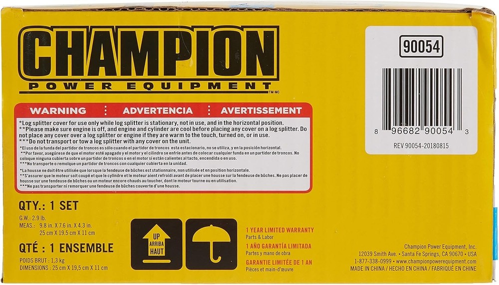 Champion Log Splitter Cover - Weather Resistant