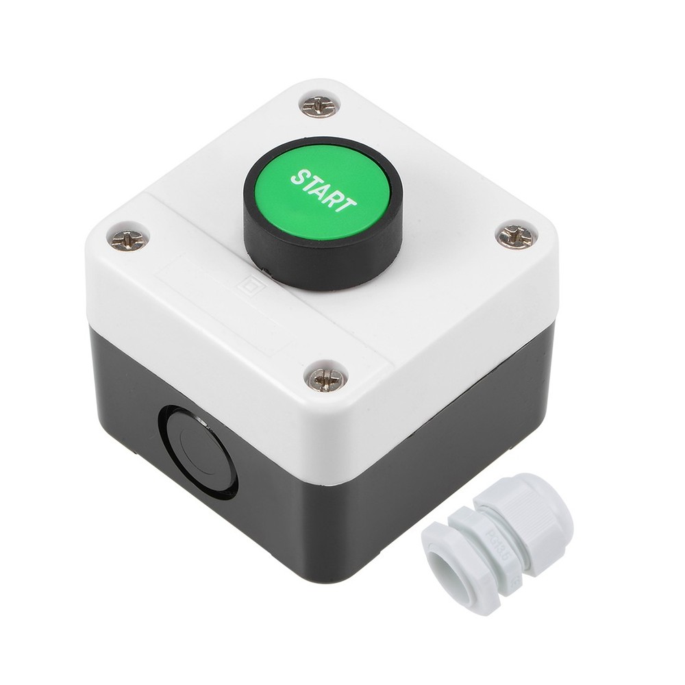 Push Button Switch Station Box Momentary NO Green Start 600V 10A