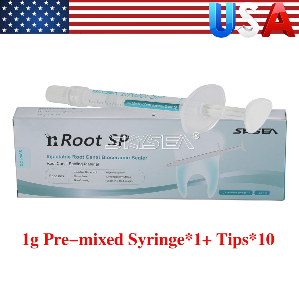nRoot SP Injectable Root Canal Bioceramic Sealer 1g Syringe with Applicator Tips