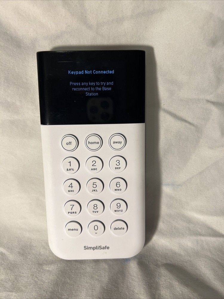 SimpliSafe Home Security System Keypad SSKP3 Simpli Safe Remote Working Used