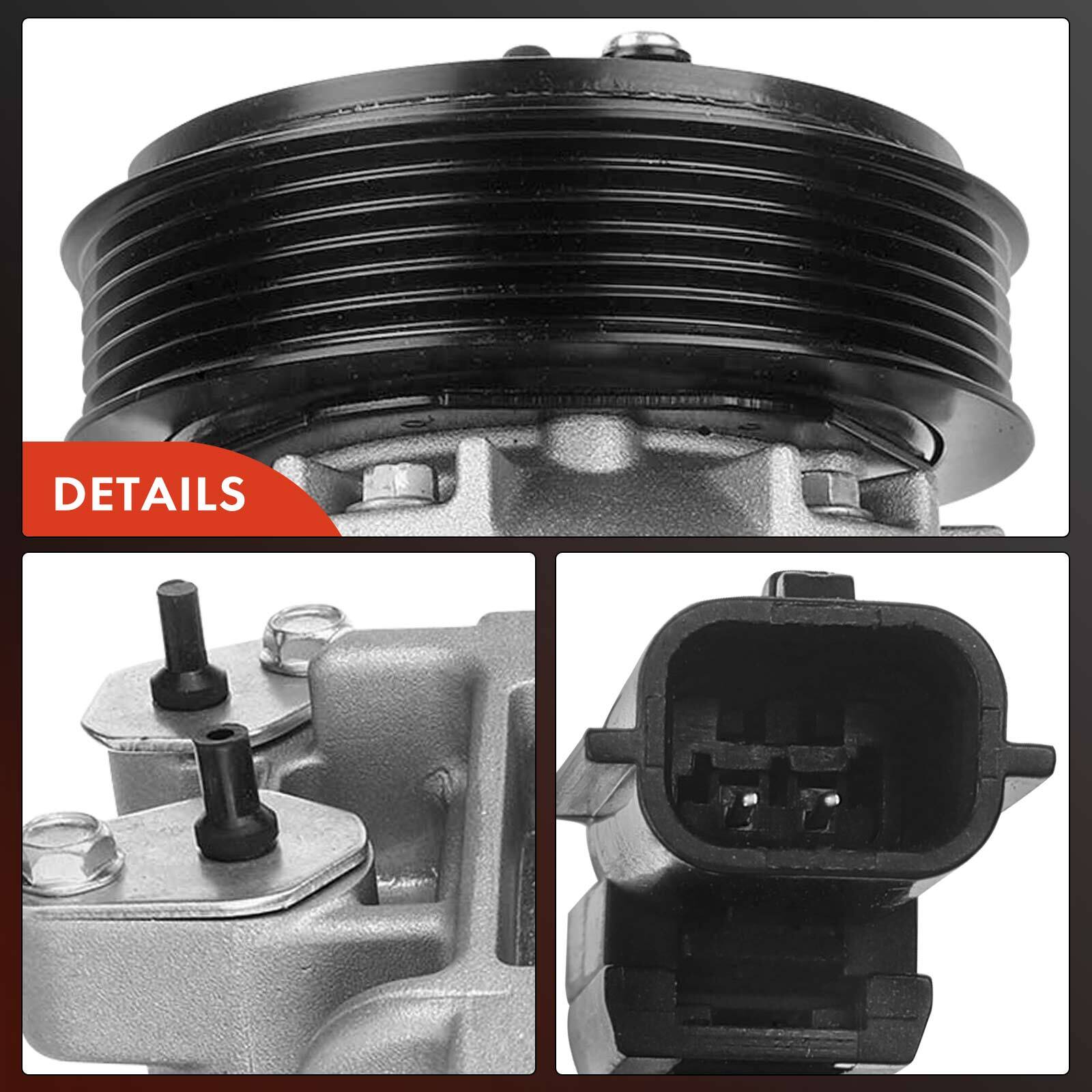 A-Premium A/C Compressor with 6-Groove Pulley for Nissan Altima 2013-2018 2.5L