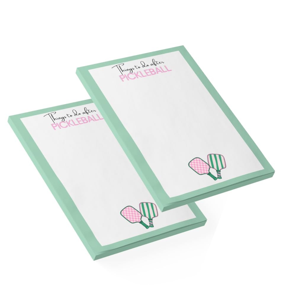 Simple Personalized. "Things to do after Pickleball" Post it Notes. To White