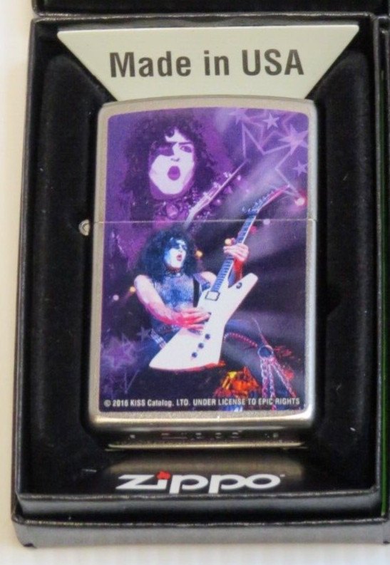 KISS PAUL STANLEY ZIPPO LIGHTER NIB OFFICIALLY LICENSED