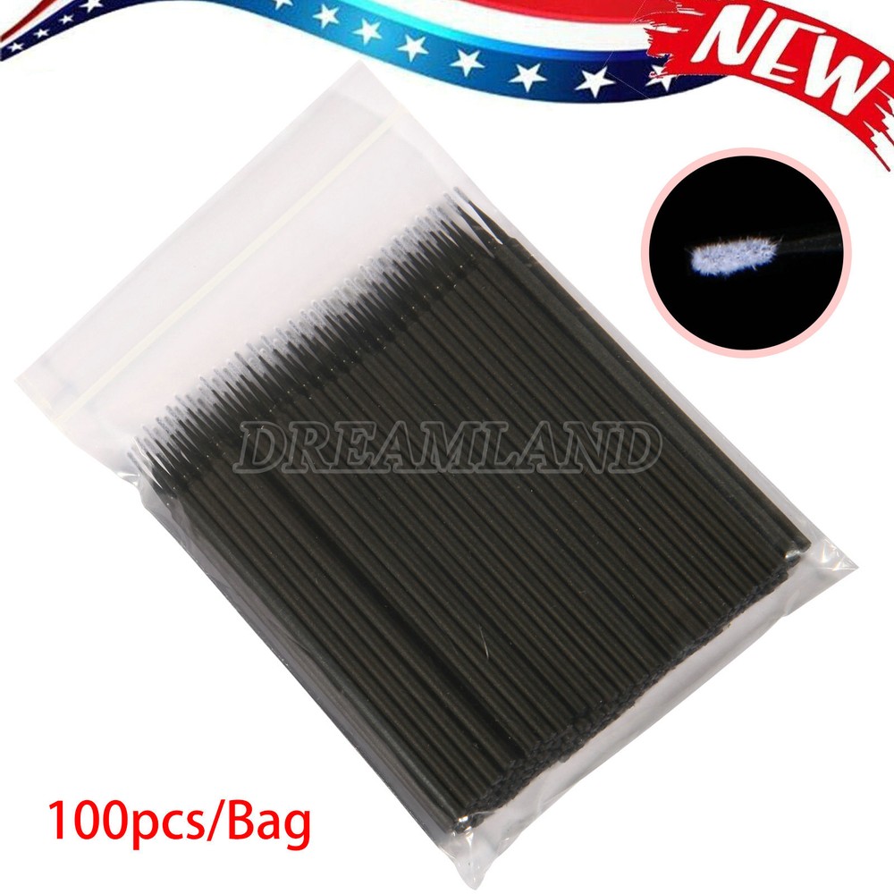 100pcs Microbrush Micro Brush Applicator Tips (Regular, Fine, Super Fine) Dental