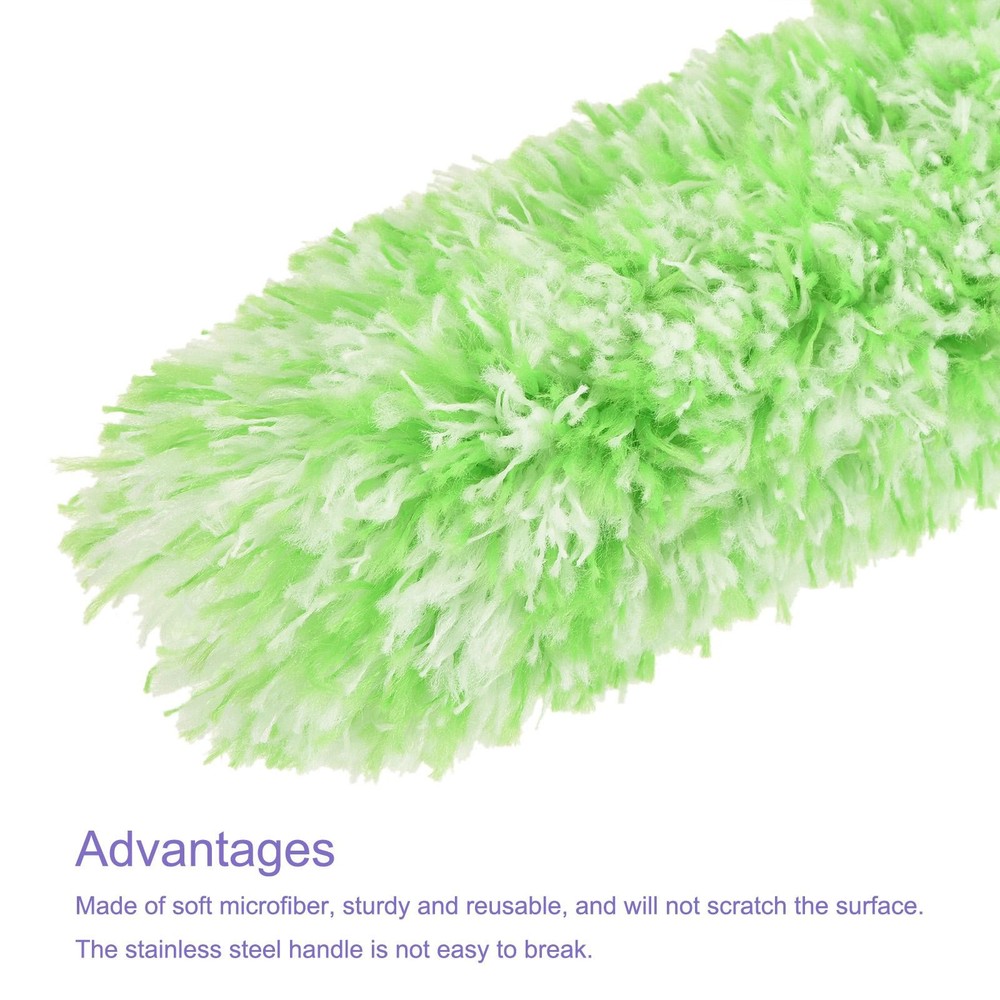 13.8 to 32.7 Inch Microfiber Duster Extendable Dusting Brush Green