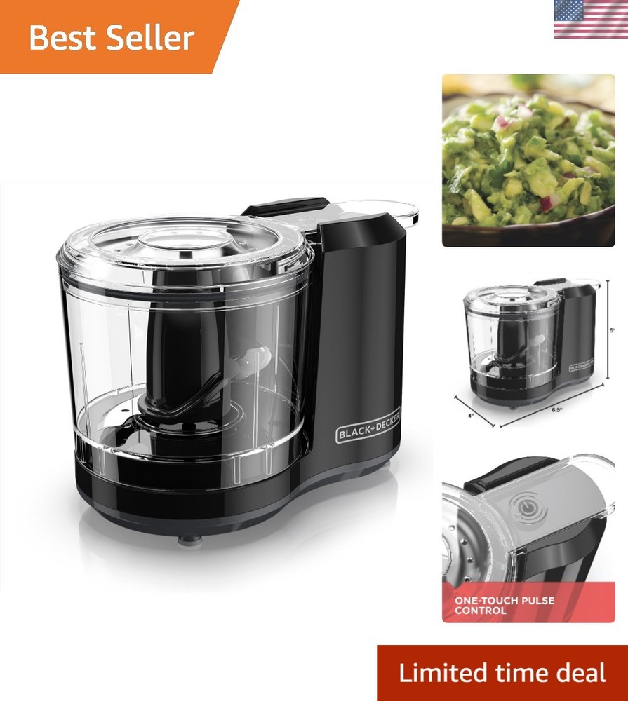 Black 1.5 Cup Chopper with Stay-Sharp Blade