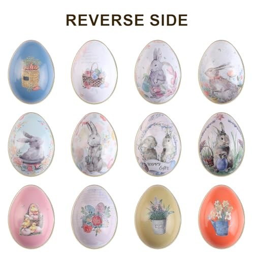 Assorted Metallic Easter Egg Container Different Design Wedding Supplies 2
