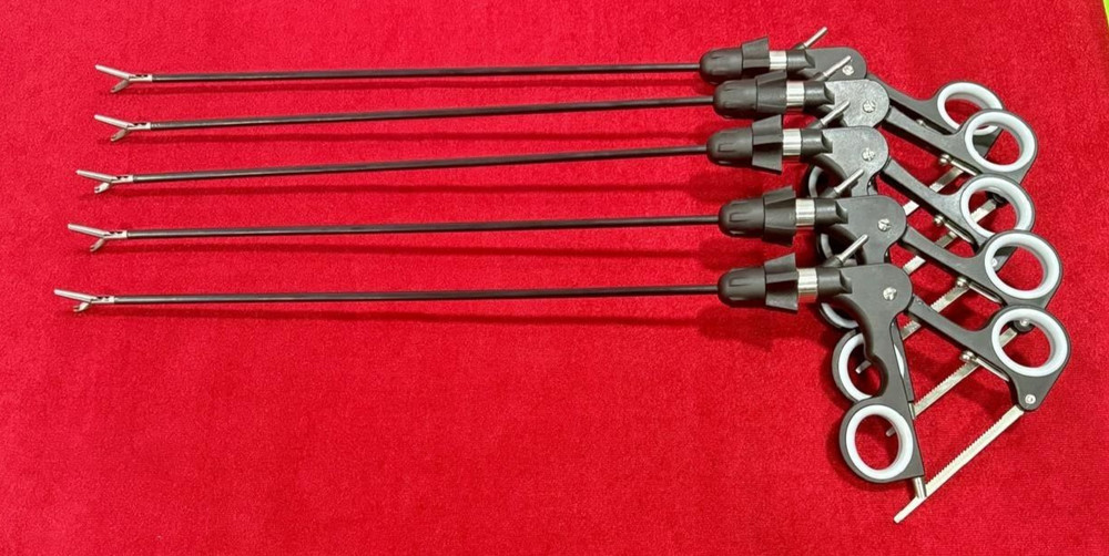 Laparoscopic Rat Toothed 2x1 Forceps 5mm High Quality Endoscopy Instruments-5pc