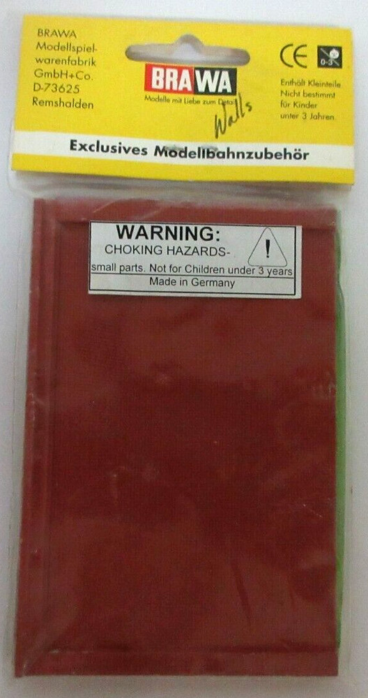 Brawa 2827 HO Brick Wall Plastic Sheets (Pack of 2)