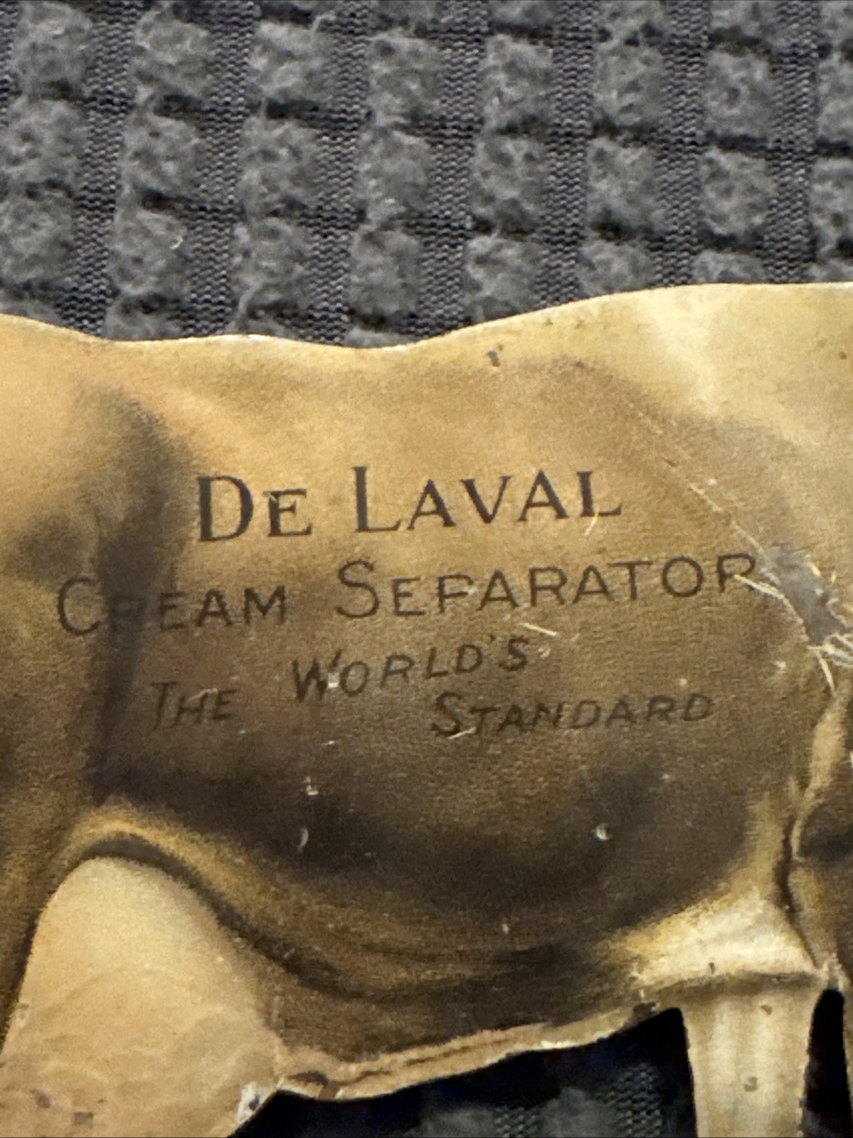 De Laval Cream Separator Advertising Tin Die Cut Cow
