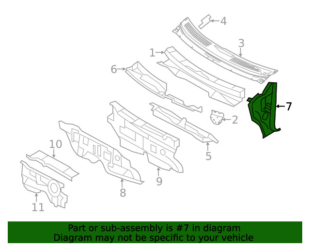 Genuine Ford Side Panel 7T4Z-7802038-A