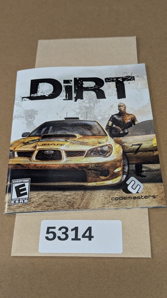 Dirt - PS3 - Manual Only **NO GAME!